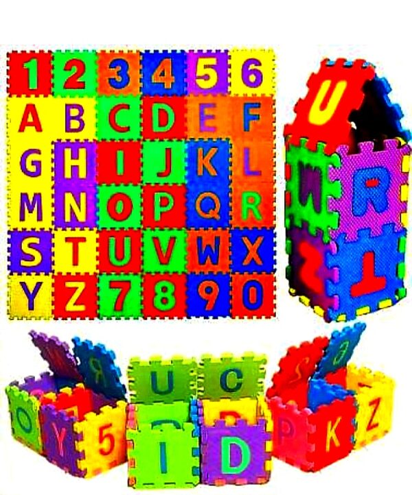 Interlocking building blocks puzzle game 36 pc multiple color, size (6/6) - Image 2