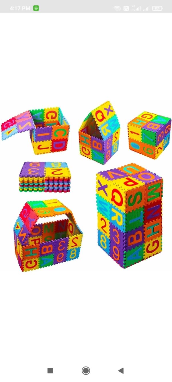 Interlocking building blocks puzzle game 36 pc multiple color, size (6/6) - Image 5