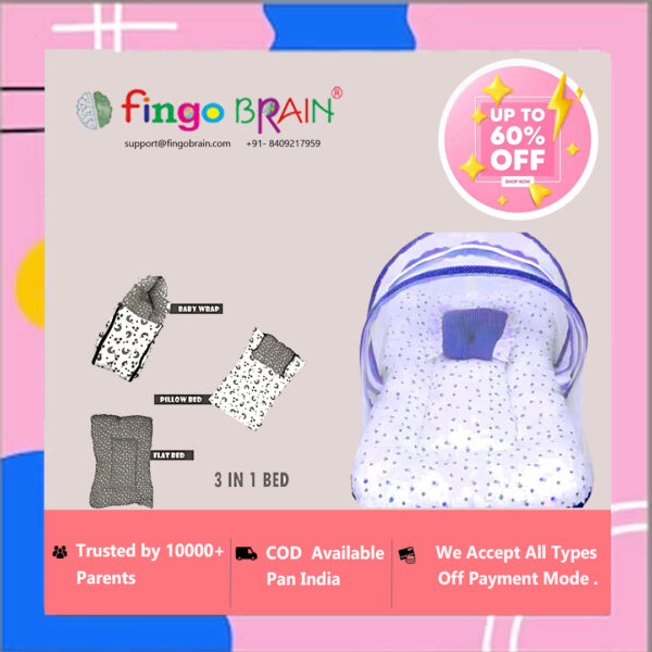 Fingo Brain Baby 3 in 1 Sleeping Carry Bag – Multicolor