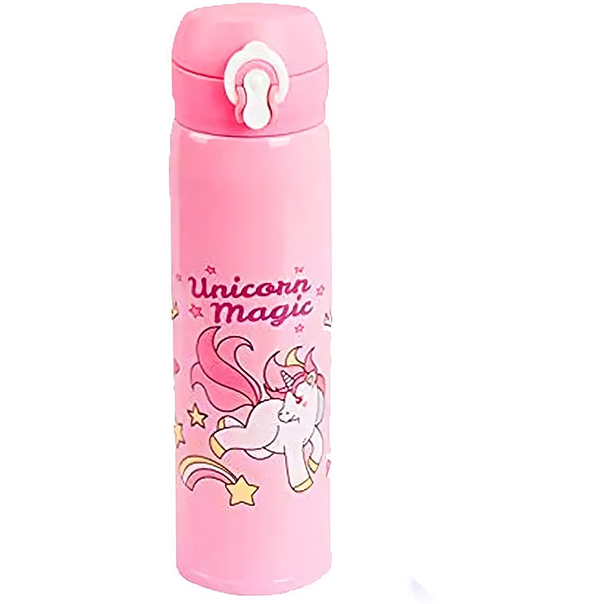 Stainless Steel Cartoon Cute Unicorn Water Bottle for Kids Hot and Cold Water  Bottle 500ml - White Color - Fingo Brain